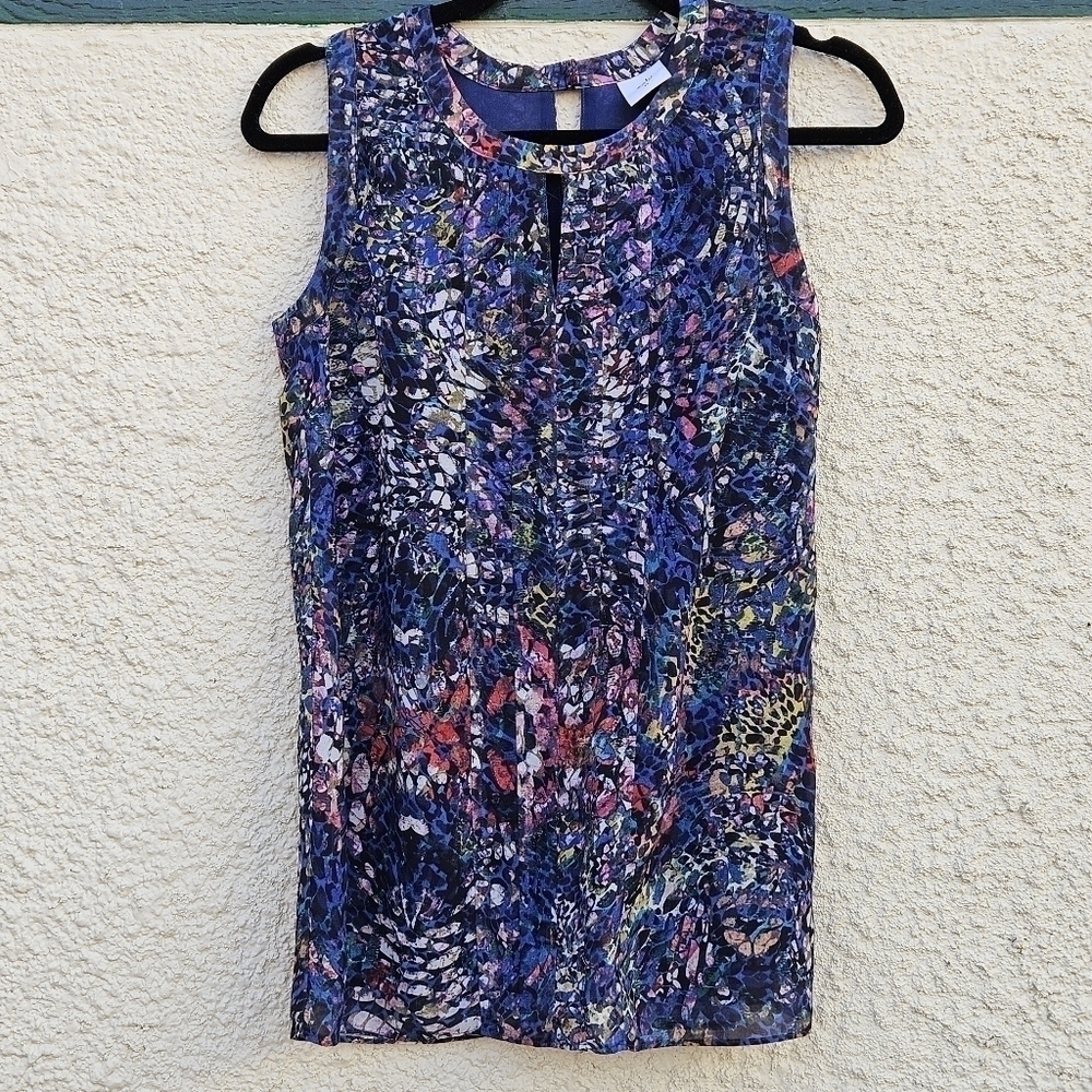 Cabi stained glass keyhole blouse sleeveless multicolor 3093 XS